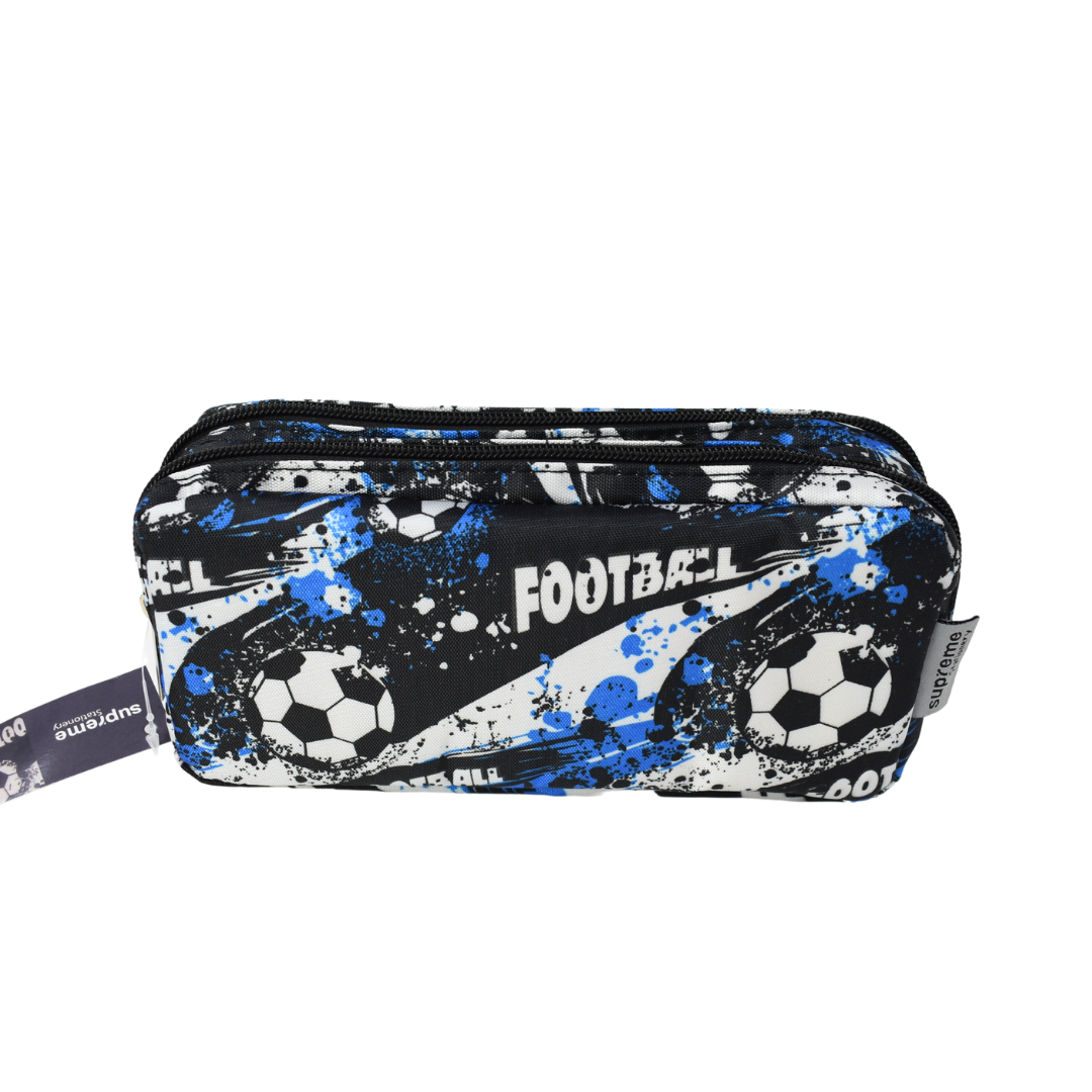 DOUBLE PENCIL CASE FOOTBALL BL (PC-7468)