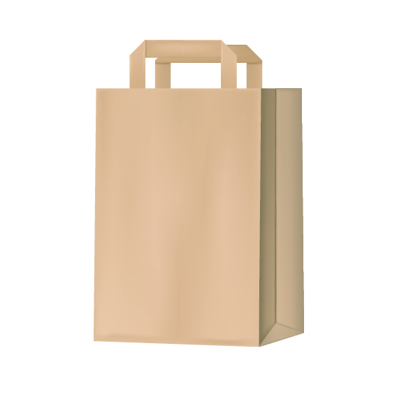 KRAFT TAPE CARRIER BAG 19X9X25CM (250)