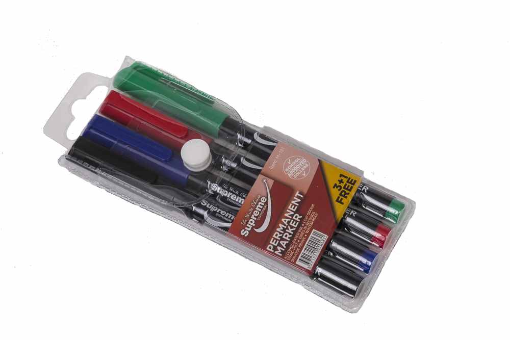 4PK SLIM 1.0MM PERMANENT MARKER (M-131)