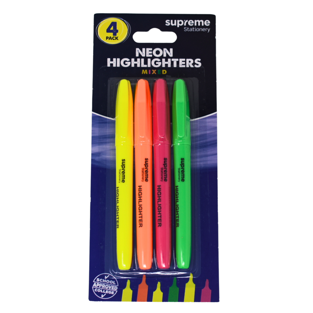 HIGHLIGHTER SLIM 4PK MIX (HL-8052)